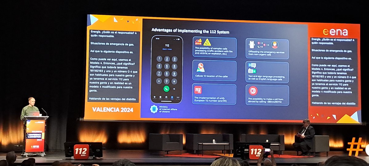 EENA 2024 alkaa Valenciassa Ukrainan esityksellä. Kahden ja puolen päivän ajan kuulemme jälleen ajankohtaisia esityksiä hätäkeskuspalveluihin liittyen.
