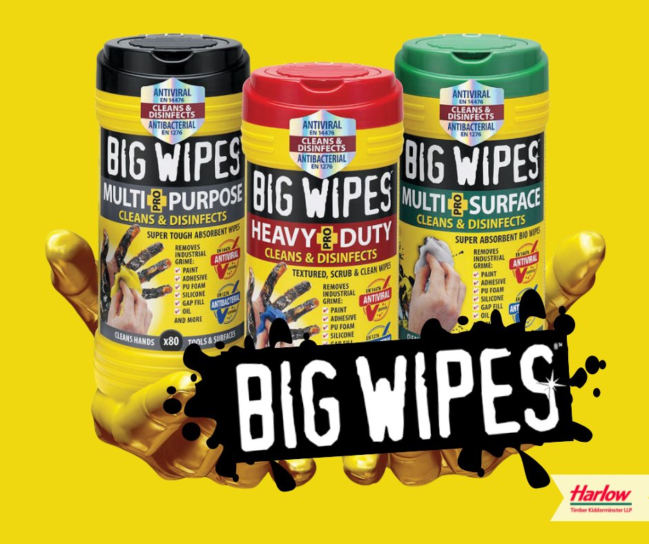 NOW AVAILABLE | The market leading Big Wipes  range of cleaning wipes offers professional tradespeople an all-in-one cleaning solution for hands, tools and surfaces. Big Wipes not only efficiently remove the toughest grime, they also contain four great skin conditioners.