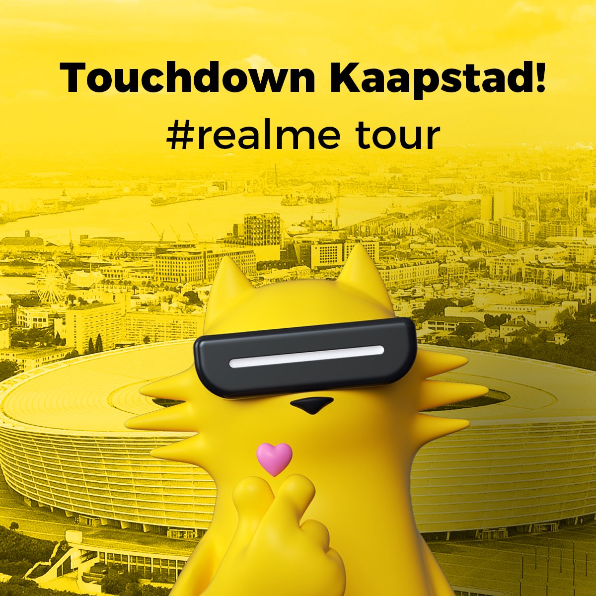 Loving the Cape Town vibes & the stunning views! We're here too! Don't miss out - you can now order your favourite realme devices right here in the Mother City. Stay tuned for exciting details as we tour, #Kaapstad with the realme.
#makeitreal