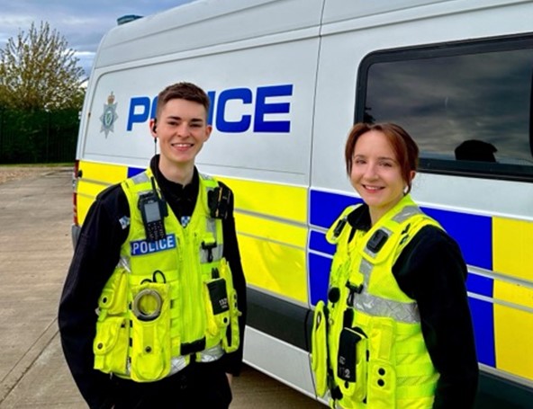Two officers have committed to a skydive of 10,000 feet to raise money for @UK_COPS (Care of Police Survivors). Molly Hatcher, a Special Constable based in #Gainsborough, and Kian Twell from #Lincoln Response, will make the jump on 3 May. Just Giving page: ow.ly/vguB50RmShm