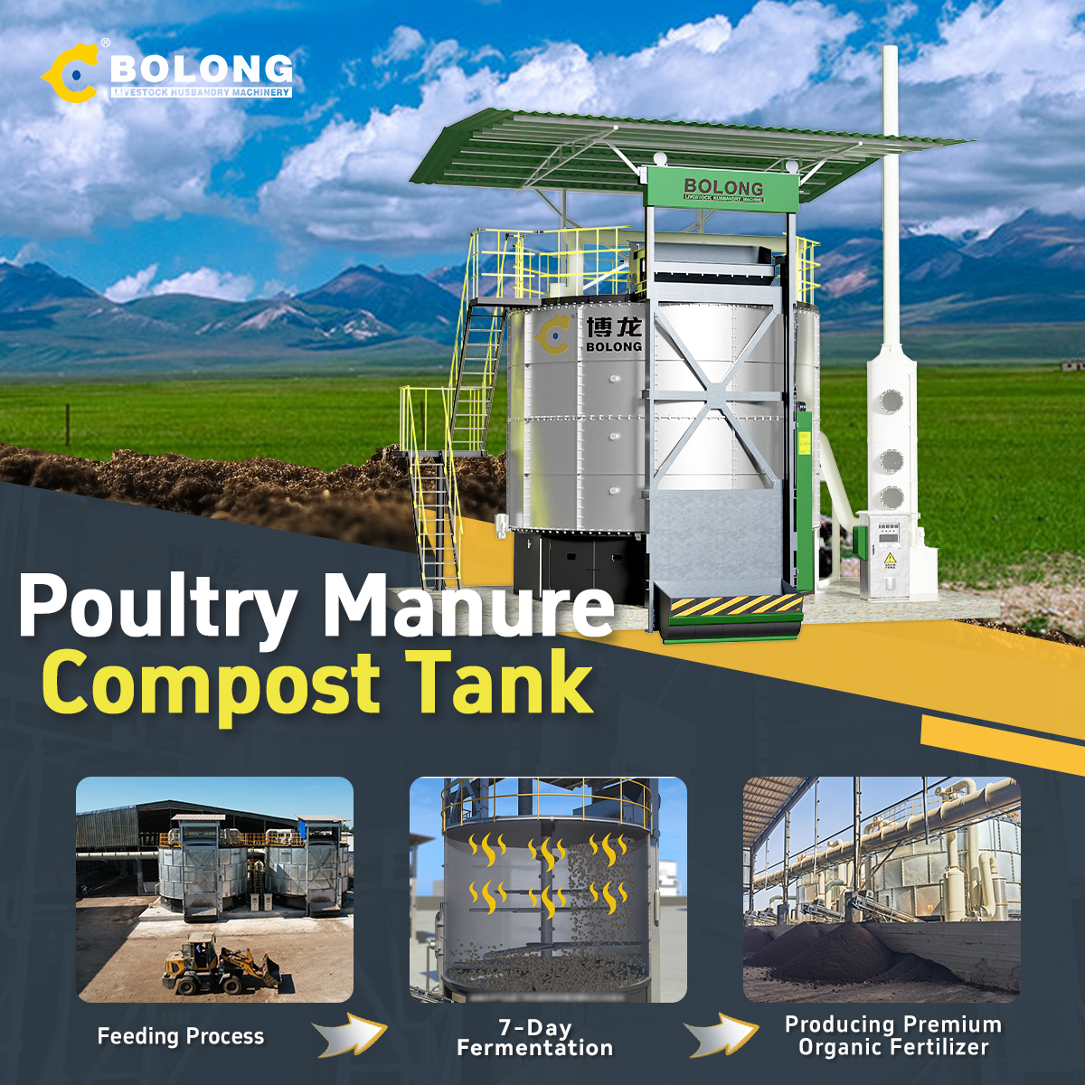 bolongcompost's tweet image. Say goodbye to smelly piles of manure and hello to extra profits for your farm!Bolong compost tank,tailored waste solutions for large and medium farms.Whatsapp me now! +86 133 239 25997
#Bolong #composttank #compostingmachine #animal #manure #waste #poultry #livestock