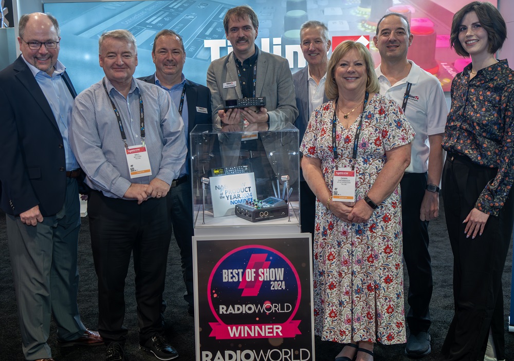 Tieline's tweet image. The #Tieline Bridge-IT II codec won a #RadioWorld Best of Show Award⭐at the #NABShow, learn more at 👉ow.ly/4uA450RmSh1
