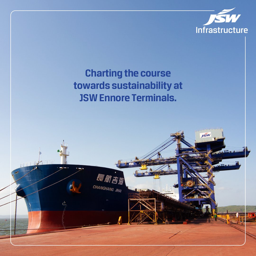 Embracing Sustainability in JSW Ennore Terminals! We've sourced 799 MWh of renewable power, reducing 647 tCO2e emissions. By integrating FOIS, we saved 35 KL liters of diesel, conducted biodiesel trials, and introduced electric vehicles, saving 1.1 KL liters of diesel. Together,