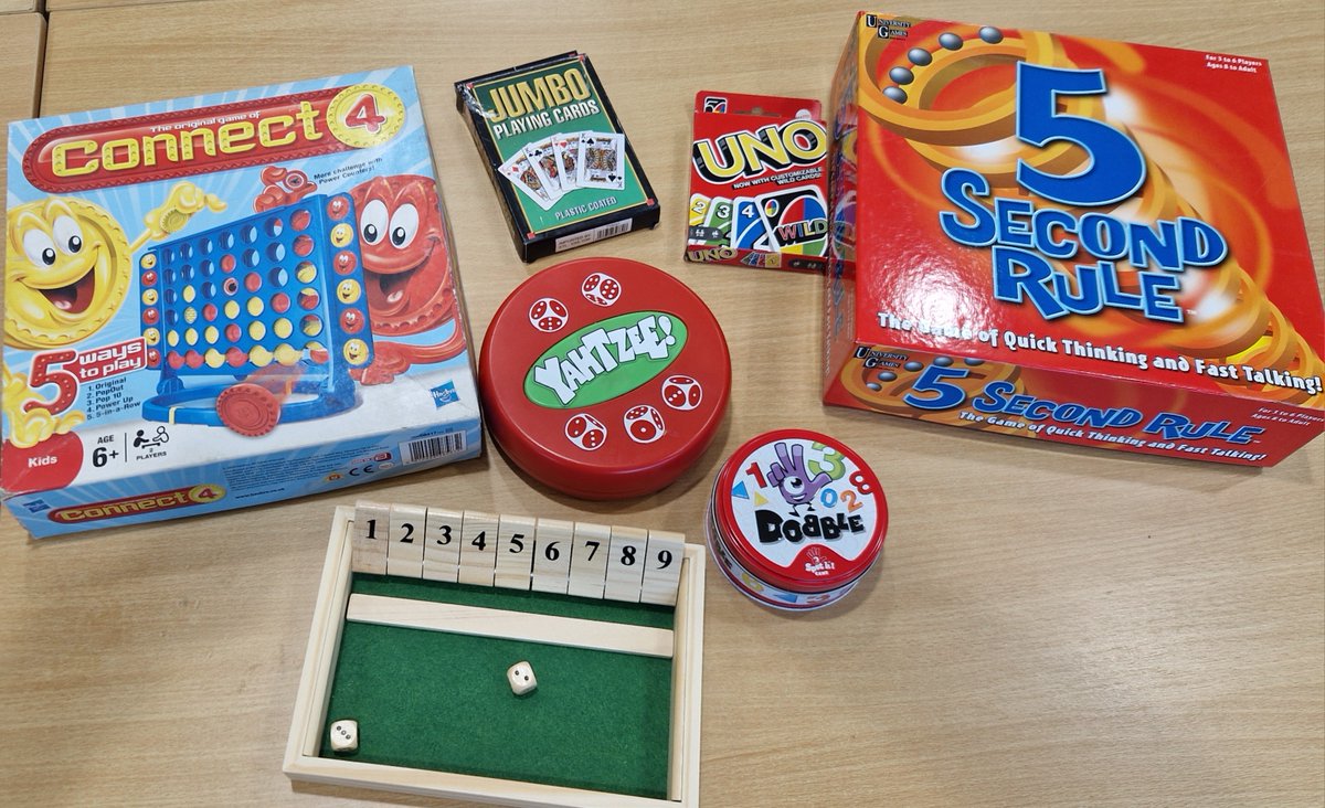 We now have games you can use while in the Library, why not arrange a games afternoon with your friends, or spend some family time in the library at the weekend, just ask staff for the game you require. #loveyourlibrary💕