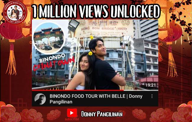 JUST IN: 1 MILLION VIEWS UNLOCKED for 'BINONDO FOOD TOUR WITH BELLE | Donny Pangilinan'. Congratulations, @donnypangilinan & @bellemariano02!🙌 Continue to stream with us! 🖇️: rave.watch/akf41 📺: youtu.be/-_ccoluciWg?si… #DonnyPangilinan #BelleMariano #DonBelle #DBRadio