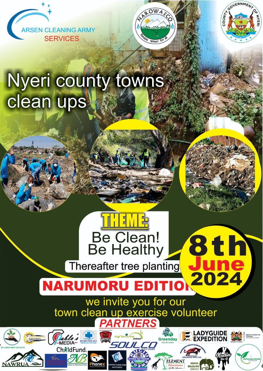 Ng'arisha Mtaa Nyeri edition @NGMtaa031 thanks for partnering. #CleanUp @DefendersKE @NemaKenya @GVNJoshuaIrungu @County19Nyeri @GovernorKahiga @CLEANUPKENYADAY
