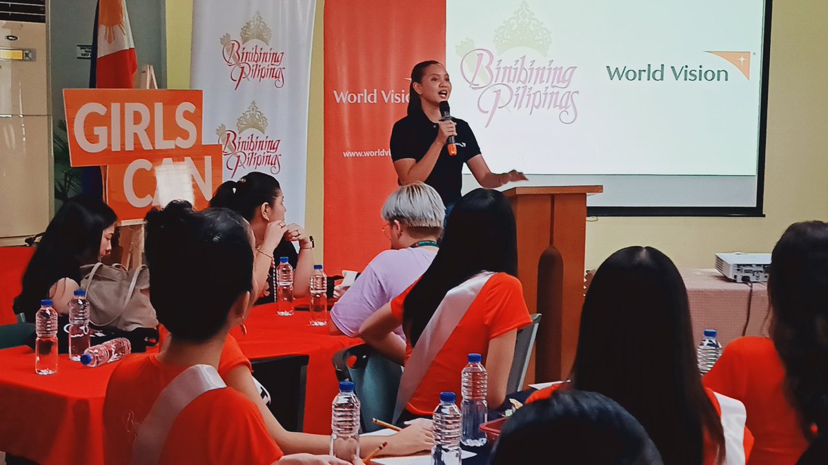 Binibining Pilipinas ladies, yours is not just a journey of self-discovery but most importantly of bringing impact to children, families and communities. -Caroline Joy C. Veronilla, Advocacy Officer, World Vision #BbPilipinasxWorldVisionPH #GirlsCan