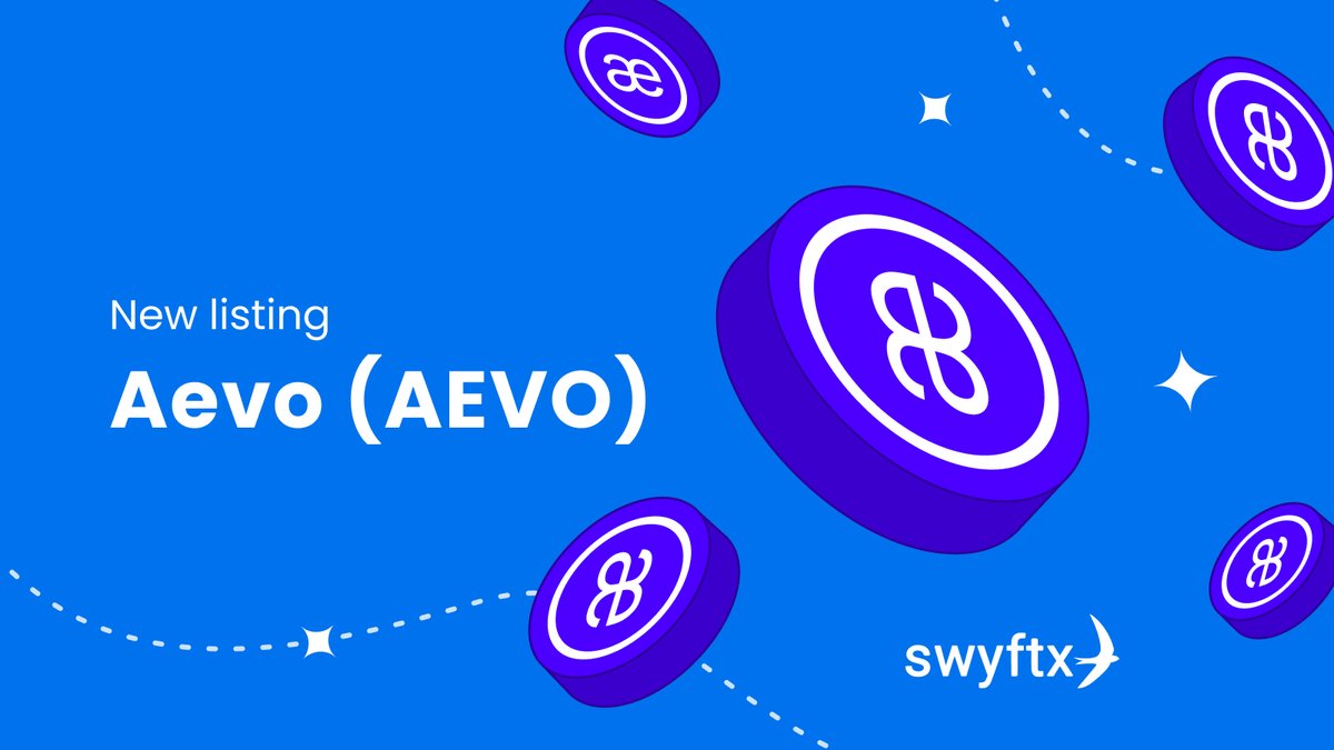 Aeyoooooo 📣 @aevoxyz ( $AEVO ) the hybrid decentralised exchange focused on derivatives, options & perpetuals using off-chain central limit order books &on-chain settlement is now available for trading on Swyftx. Login to buy, sell & trade today 👉 swyftx.app/AEVO