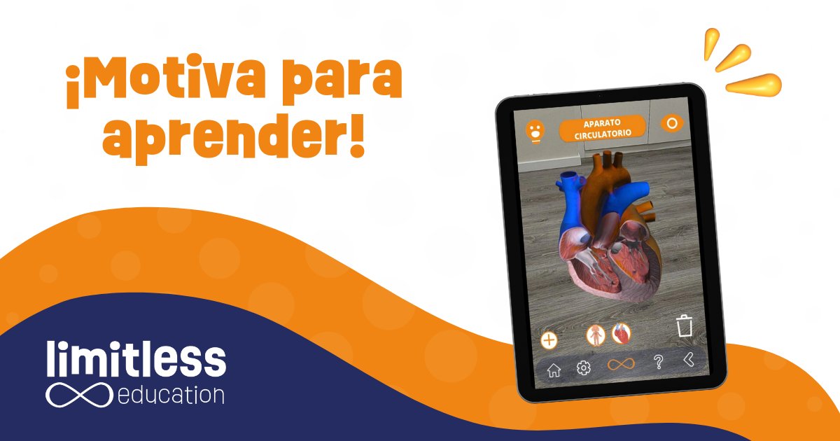 👉 Para los alumnos contar con una herramienta interactiva para usar en la tablet y poder ver en 3D las partes del corazón que han visto en el libro es algo increíble y muy motivador.

¡Motiva para aprender!  🚀 Únete en limitlessedu.app

#RealidadAumentada #EdTech