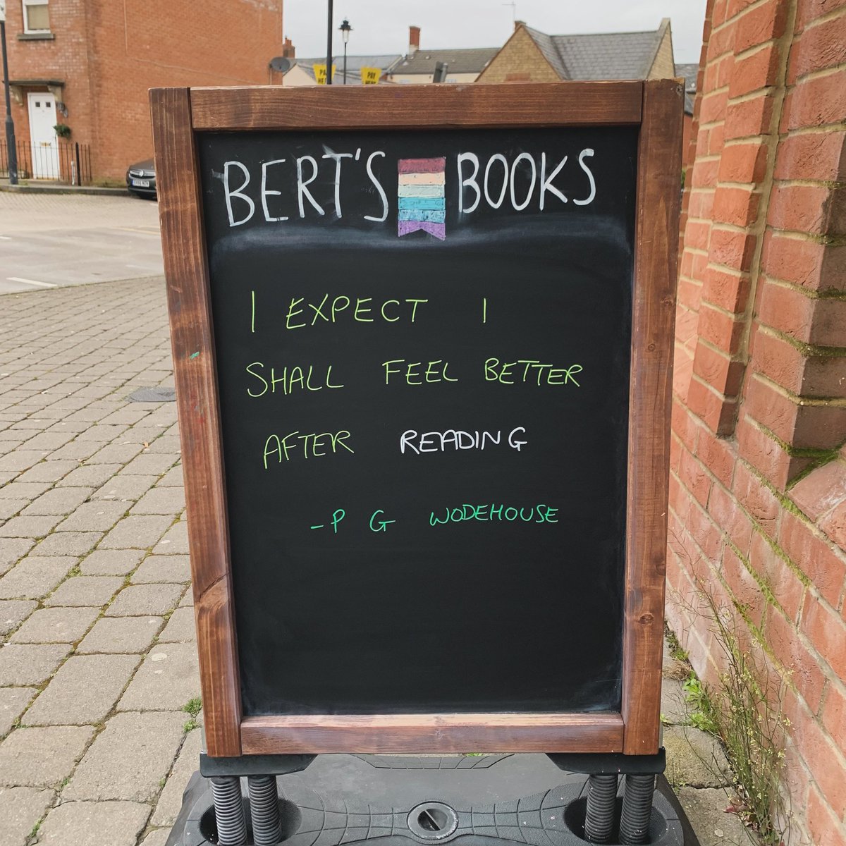 bertsbooks's tweet photo. Everything feels better with a good book and a large tea/cake/wine, delete as applicable. - Michael https://t.co/Q2Hc21z6d2