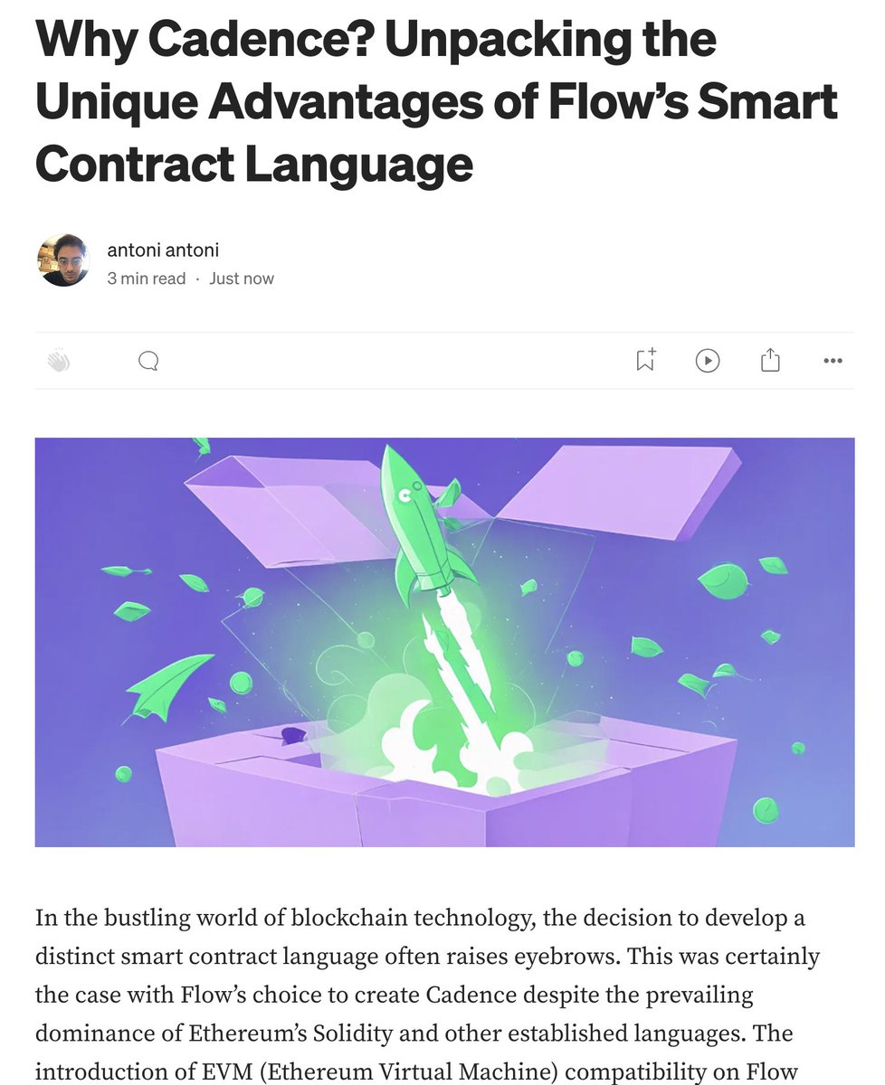 Look at Cadence (@flow_blockchain language) as a Solidity extension for your next Dapp. 🔗 medium.com/@antoni_antoni…