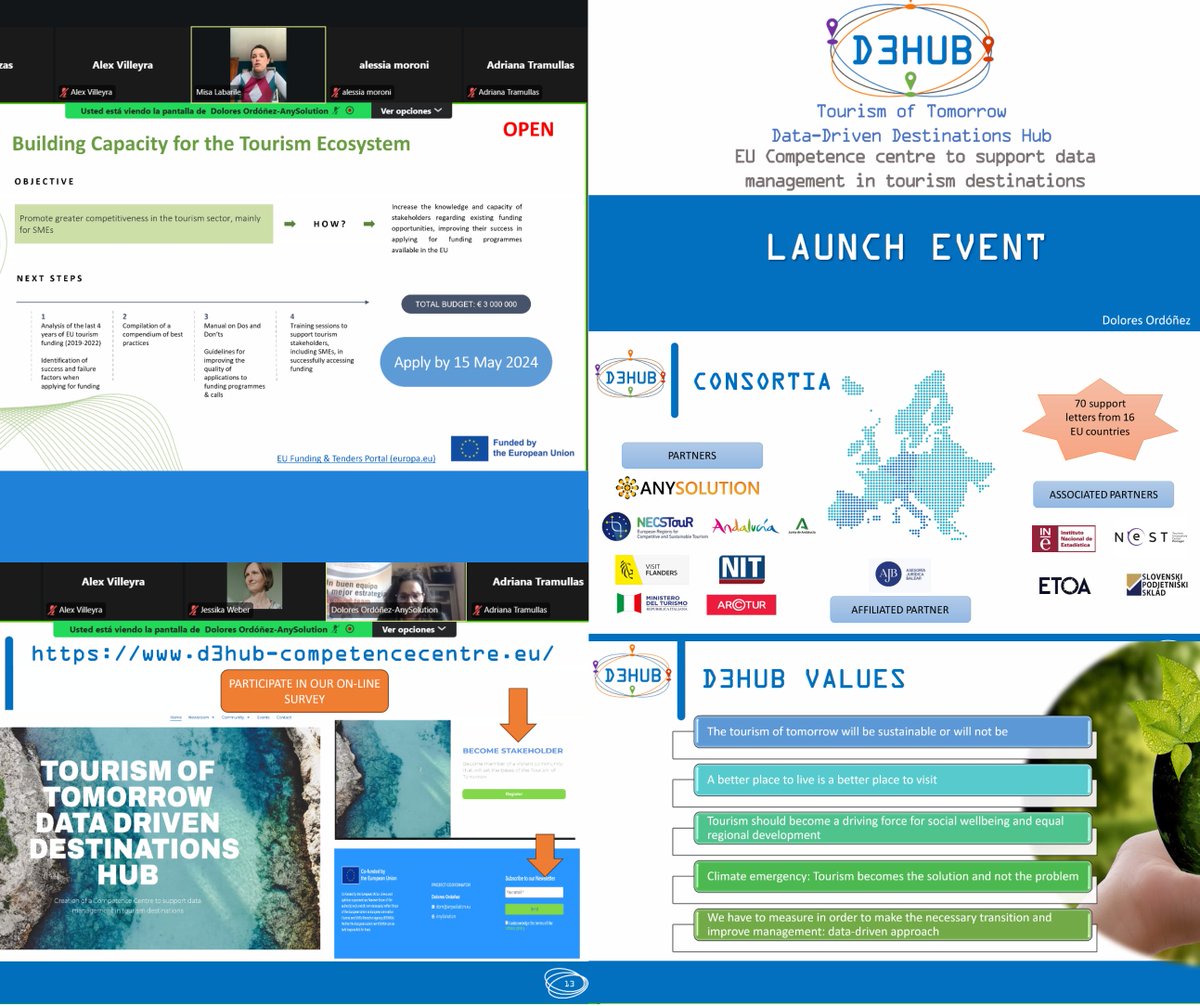 The Launch Workshop: Setting up the EU Competence Centre to support data Management in Tourism Destinations was a success. Thank you very much to everyone for participating! You can now access the presentations of Misa Labarile and Dolores Ordoñez: lnkd.in/d6H-wxMr