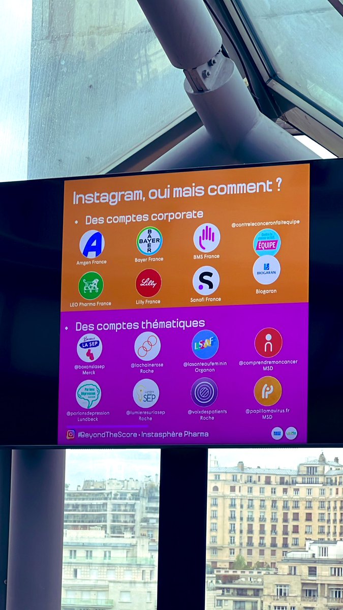Matinale #FNIM sur Instagram et la Pharma.. #beyondthescore entre les comptes corporate et les comptes thématiques 
Comptes thématiques : le succès de la parole laissée aux #patients (enfin !)