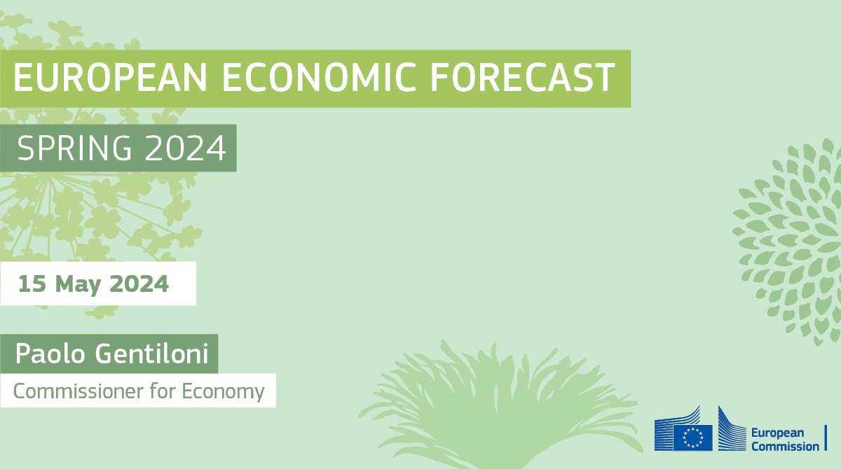 ecfin's tweet photo. 🗓️ Mark your calendar: The 🍃 Spring 2024 #ECForecast is coming up 🔜 on 15 May!

Stay tuned! https://t.co/3PSlpXQjgX