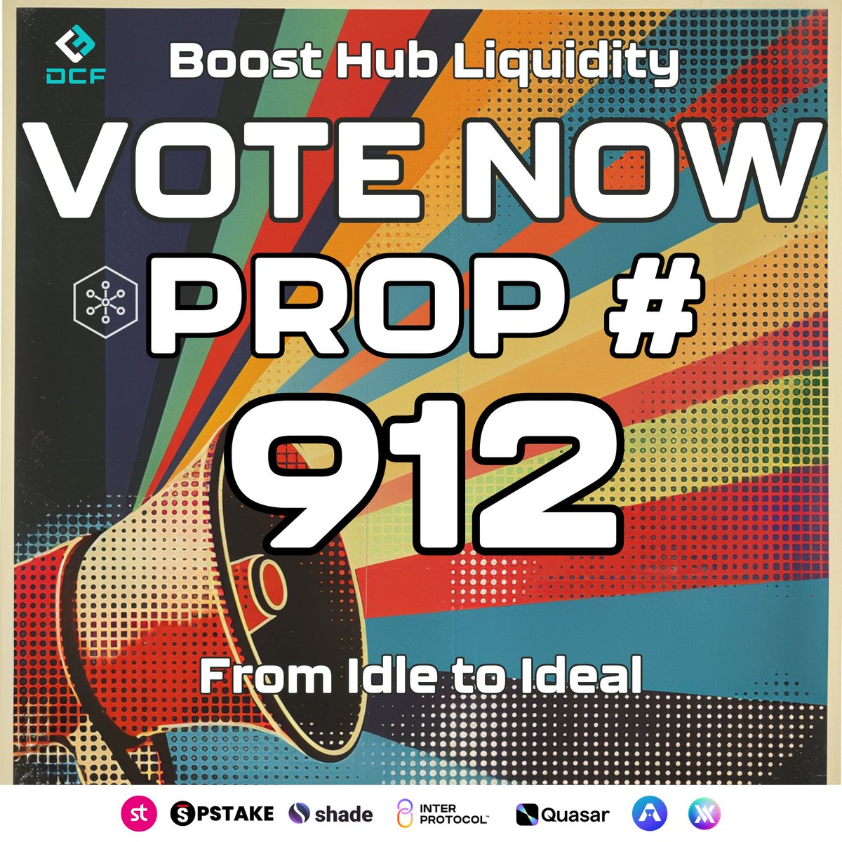 🚨Prop #912 is set to unlock new levels of liquidity across the @cosmos. Voting is live. Get over and cast your vote now. Need more info on why the proposal is a win-win-win? Let's have a review. 👇 @DCF_io @cosmoshub Prop #912 is the spending proposal followup to signaling