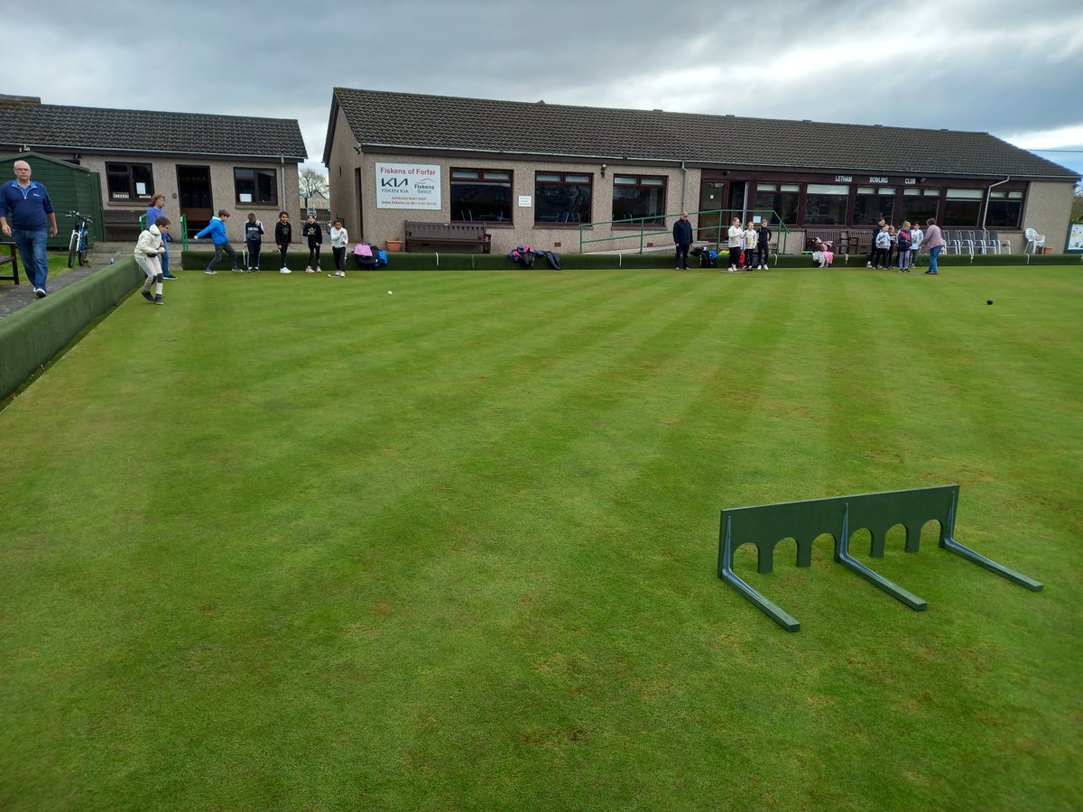 Nice start to summer term for @LethamPS P5 pupils who began their lawn bowls sessions this week at Letham Bowling Club.