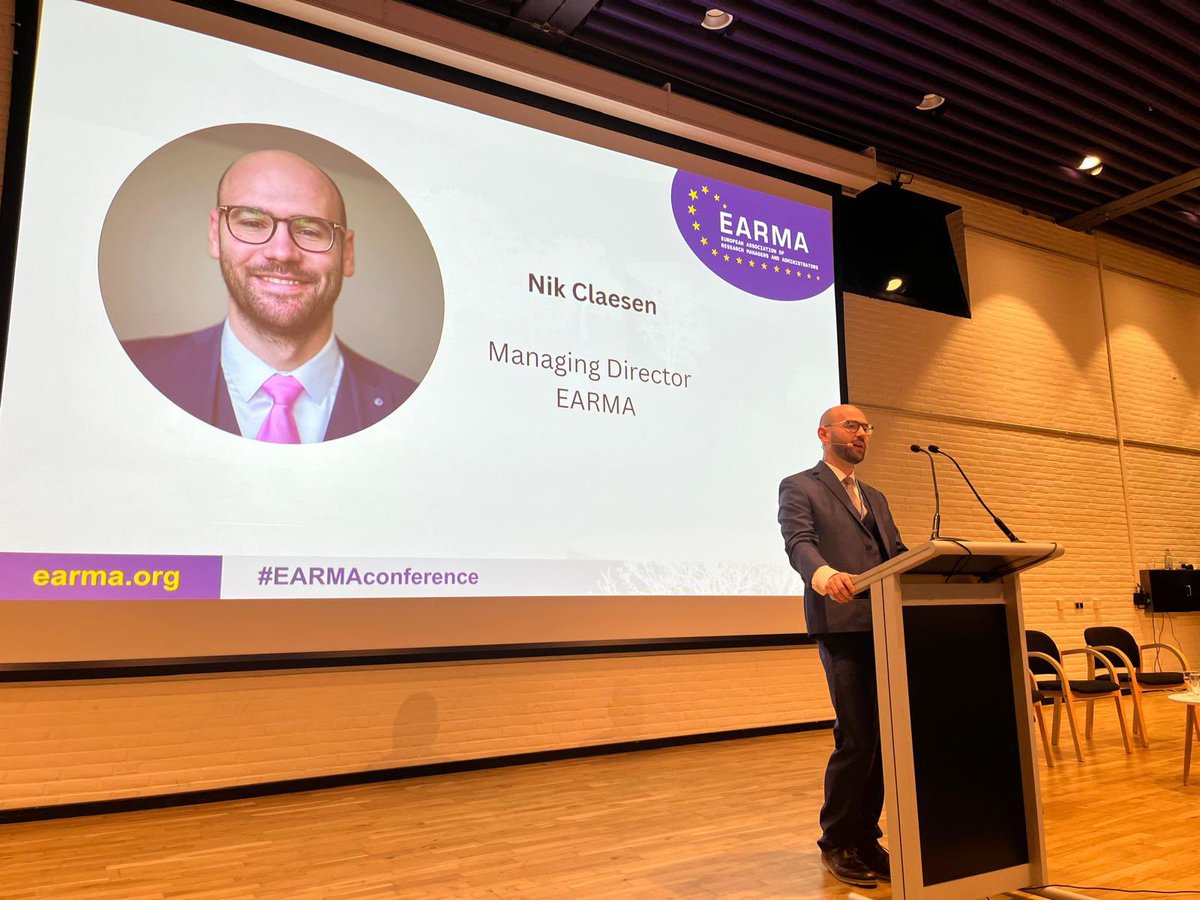 In European #researchmanagement “The momentum is strong” says Nik Claesen, EARMA Managing Director. Action 17, @RMROADMAP, Cardea are all examples of the move towards #recognition of the research manager profession Nik thanks the community for joining us for #EARMAconference