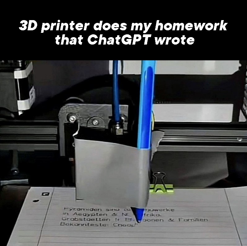 #chatgpt #3dprinter #homework #school $CHZ $BONK $ORDI $TIA #Chainlink #Pepe