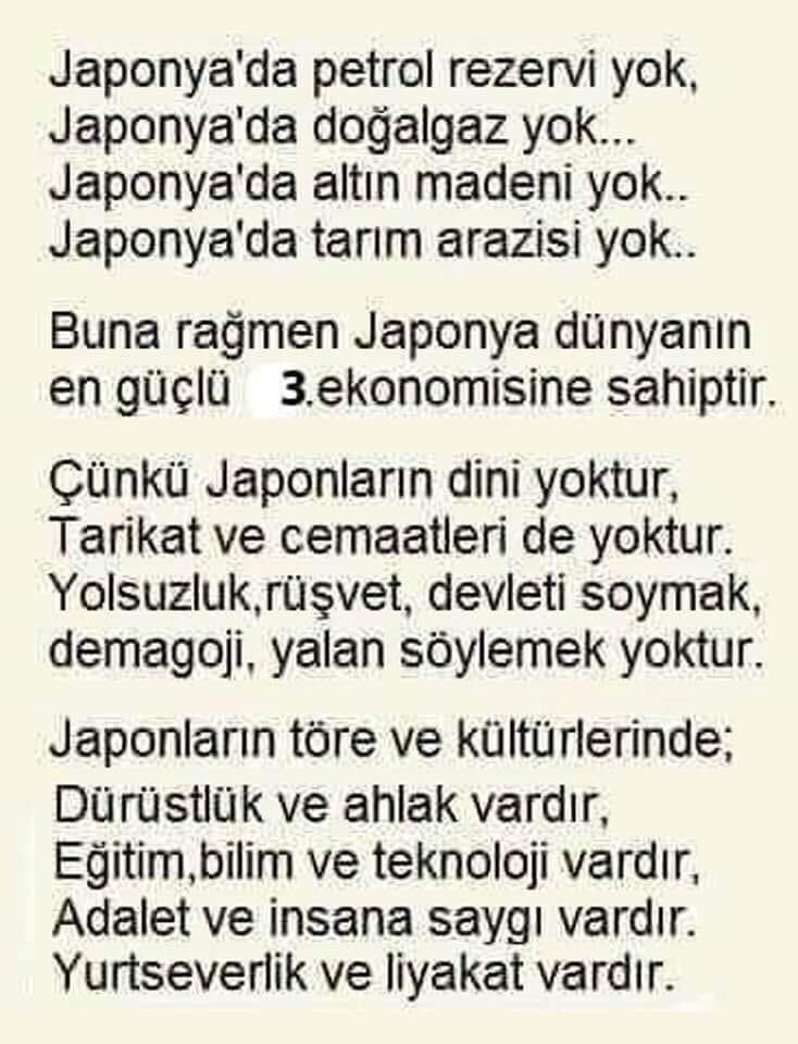 Keşke bizde de dinden imandan bahsedenler Japonlar kadar olabilseydi..🤷🤷