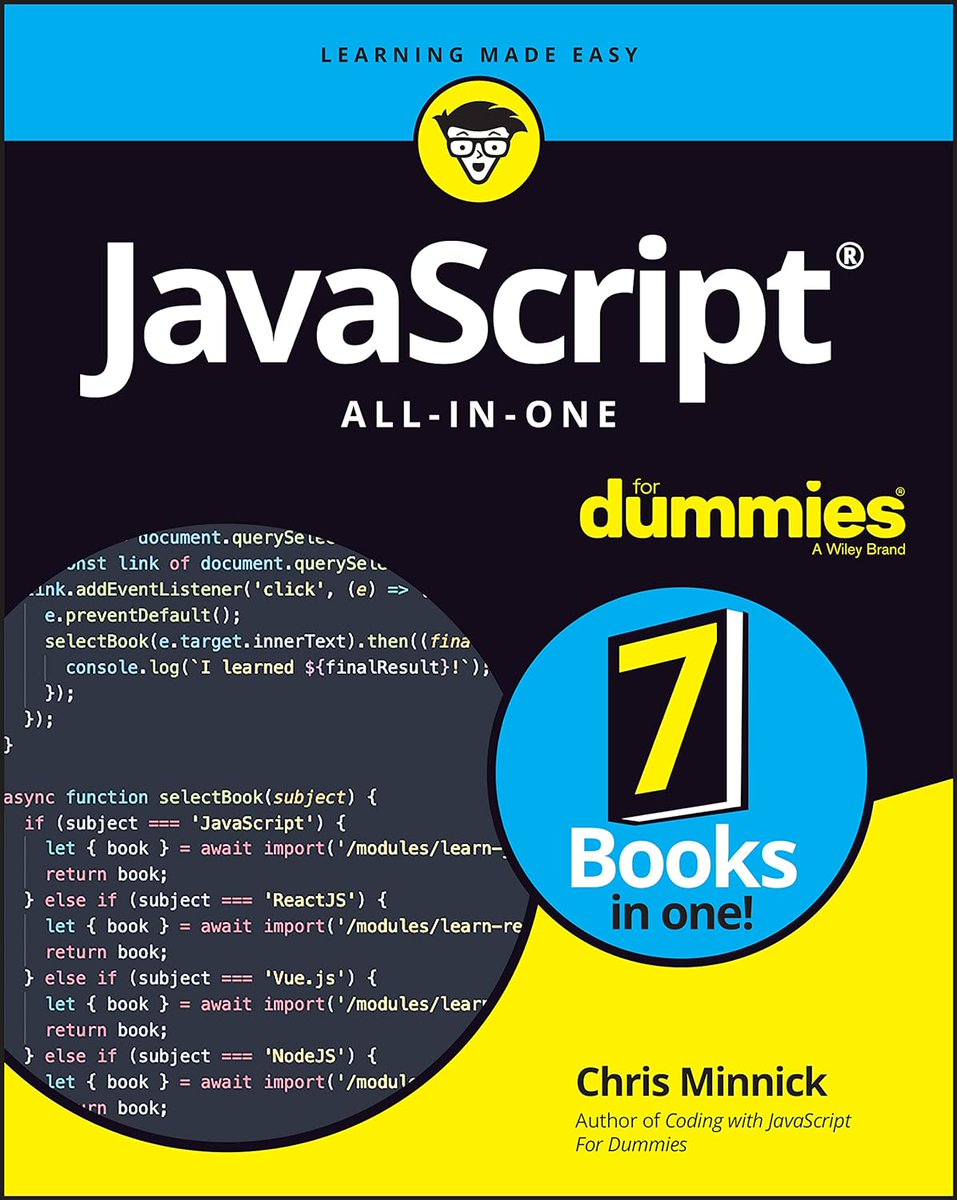 Javascript All-in-one for Dummies amzn.to/3JxISxN #programming #developer #programmer #coding #coder #webdev #webdeveloper #webdevelopment #softwaredeveloper #computerscience #javascript #js