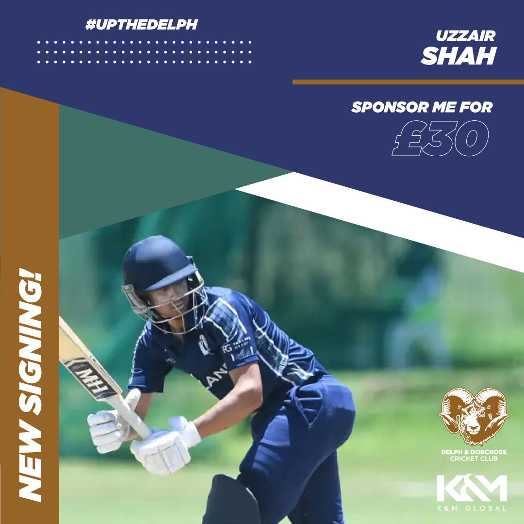 🌟 We're excited to announce our 3rd signing of 2024, former <a href="/CricketScotland/">Cricket Scotland</a> U19 &amp; talented all-rounder Uzzair Shah🏏 He has an impressive cricketing background &amp; a hunger for success. Welcome to DDCC, Uzz! 💫 #NewSigning 💙🌟💛 #UpTheDelph

Read more: delphcricket.co.uk/blog/uzzair-fi…