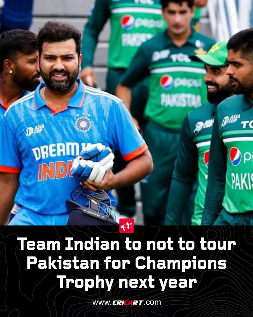 🚨Team India may not travel to Pakistan for the ICC Champions Trophy next year

#Cricket #championstrophy #PAKvIND