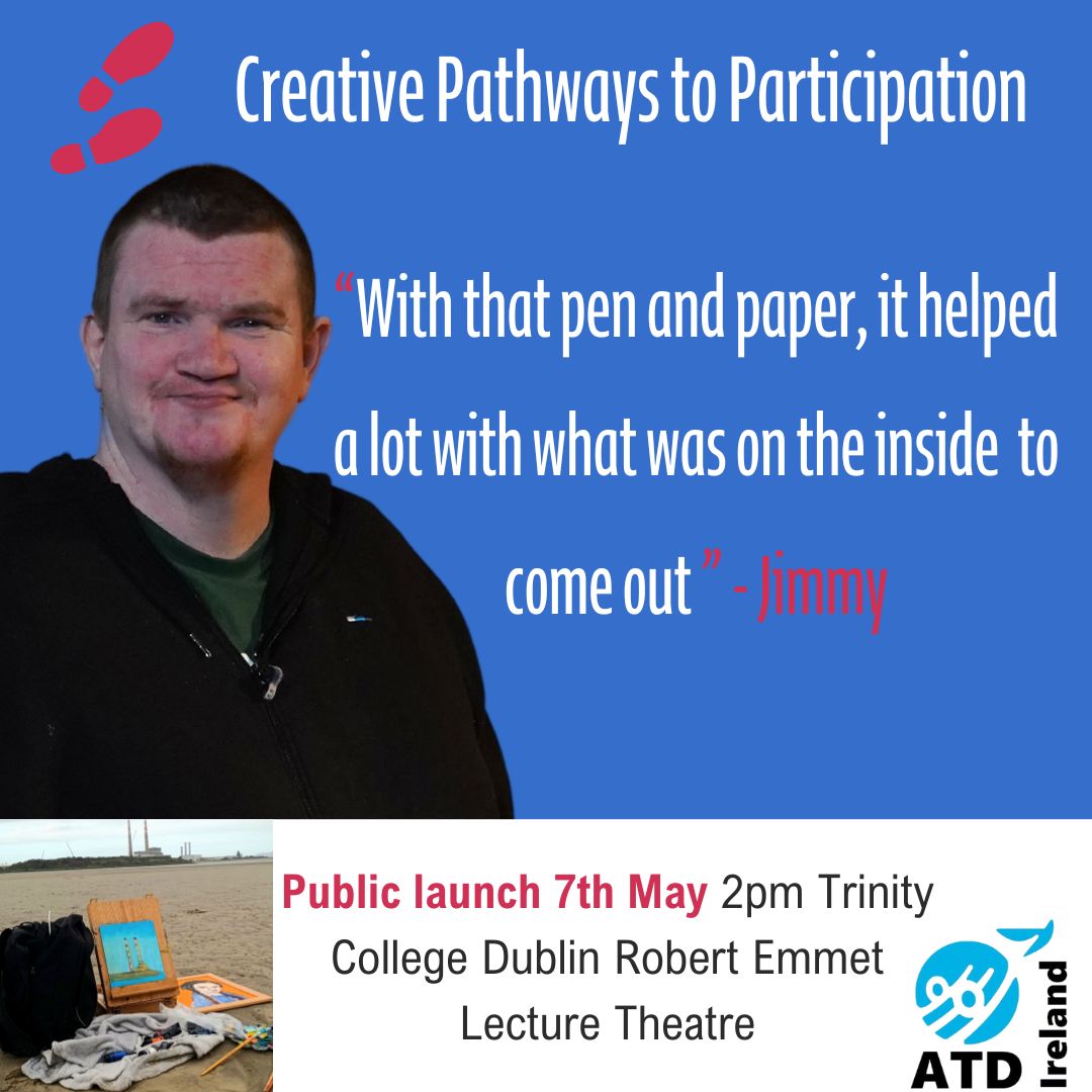 Creative Pathways to Participation 
@ATDIreland 
Public Launch 
Film showing, Poetry reading & Conversation 
Tuesday 7th May 2pm
Trinity College Dublin @tcddublin
Robert Emmet Lecture Theatre in Arts Building
All Welcome
 #Poetry #spokenword #culture #Endpoverty @Coalition2030IR
