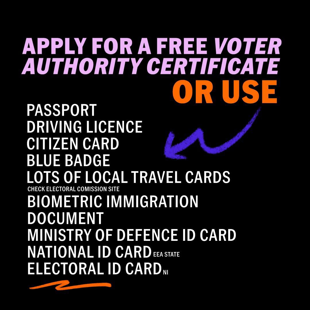 🚨 *TODAY @5pm is the deadline to apply for a FREE VOTER ID certificate*🚨 To vote in the Mayoral elections next week, you now need a valid form of photo ID to vote, eg passport or driving licence. Make sure you can have your say in May. PLEASE SHARE qrco.de/voteridcertifi…