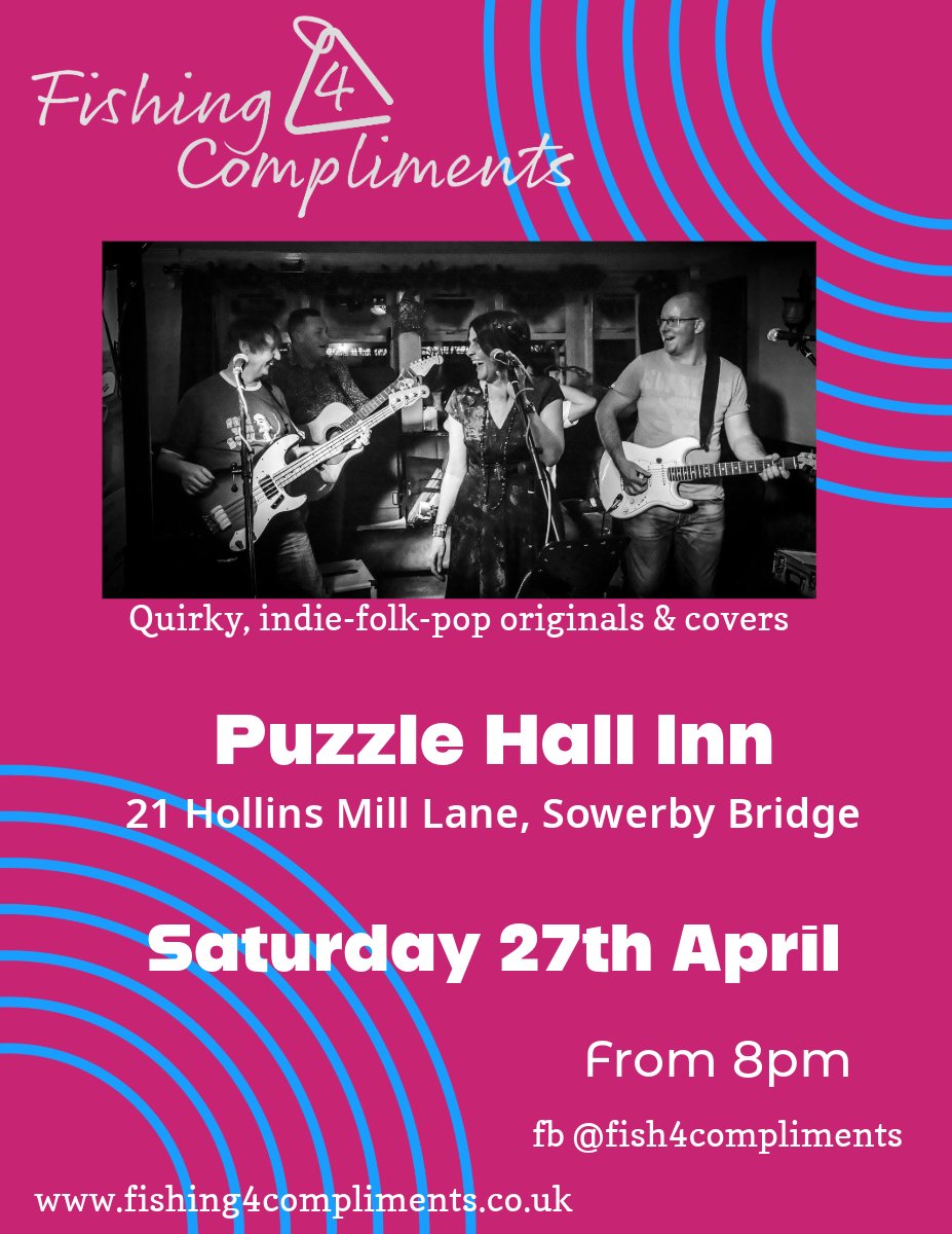 Next Gig for us 🤩Our debut at somewhere we've long wished to play The @puzzlehallinn This Saturday from 8pm 🤩🎸🎸🎸🥁#SowerbyBridge #culturedale #CalderValley #livemusic #Saturday #originalmusic #yorkshireband #northernband #upcominggig #communitypub #puzzlehallinn