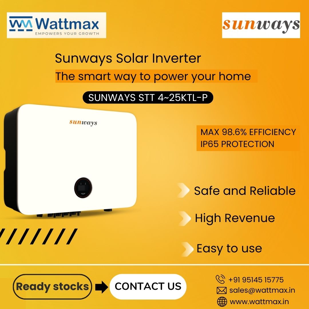 'Powering your world with the brilliance of the sun: Sunways Solar Inverters - harnessing clean energy for a brighter tomorrow.'

#PowerYourWorld #SolarRevolution #RenewableRevolution #CleanEnergyForAll #SmartGrid #SolarPowering #EnergyIndependence #SustainableLiving