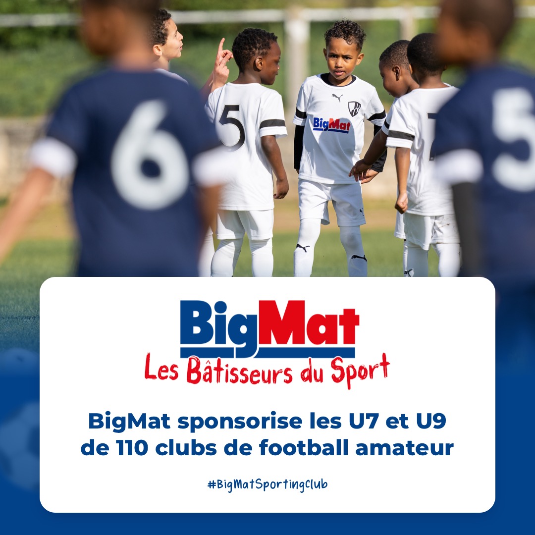 ⚽Les Bâtisseurs du #sport #BigMatSportingClub reviennent pour une 6ème saison!
+ que jamais engagé dans le #sportamateur, BigMat équipera cette année les jeunes footballeurs U7-U9 de 110 clubs, soit 3080 nouveaux licenciés!
📝Candidatures jusqu’au 13 mai lesbatisseursdusport.fr