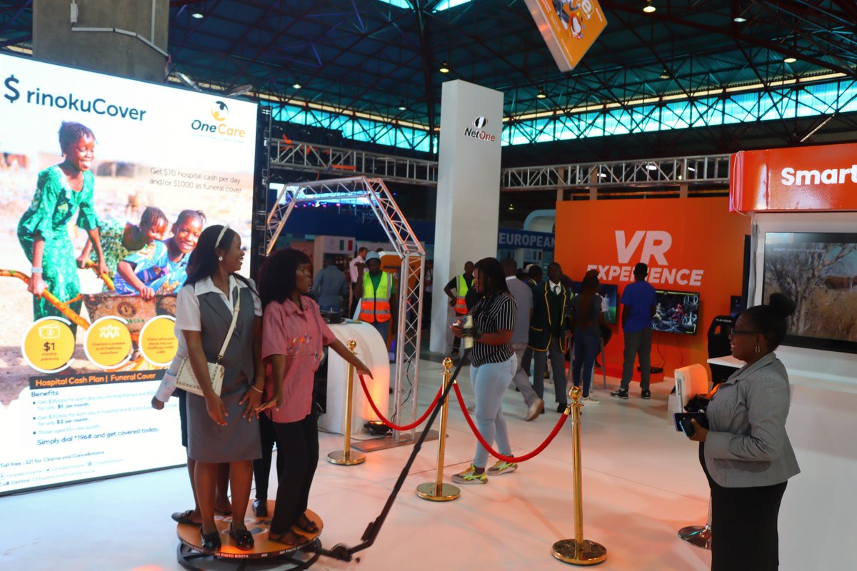 NetOneCellular's tweet image. It's All Happening in Hall 4 at @ZITF! Did you know we have a 360 booth? Come on by, step inside, and capture some amazing interactive moments. 

Day 2 is in full swing!!

 #ZITF2024 #Hall4 #360Booth #NetOne