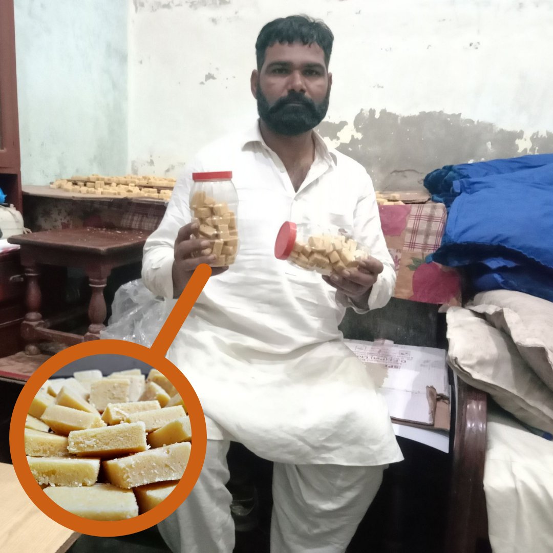 For the past 8 years, Muraad Ali has been crafting 'Barfi,' a sweet delicacy made from condensed milk and sugar, in his home-based business. Join us in empowering small entrepreneurs with big dreams by making a loan at lendwithcare.org today.