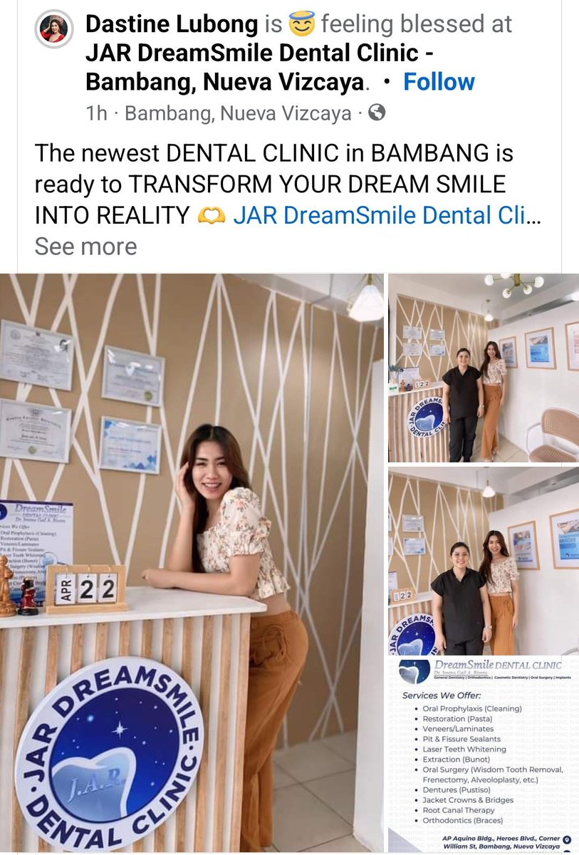 JAR Dreamsmile Dental Clinic- Bambang × Dastine 

Maraming salamat, Dastine 🦷