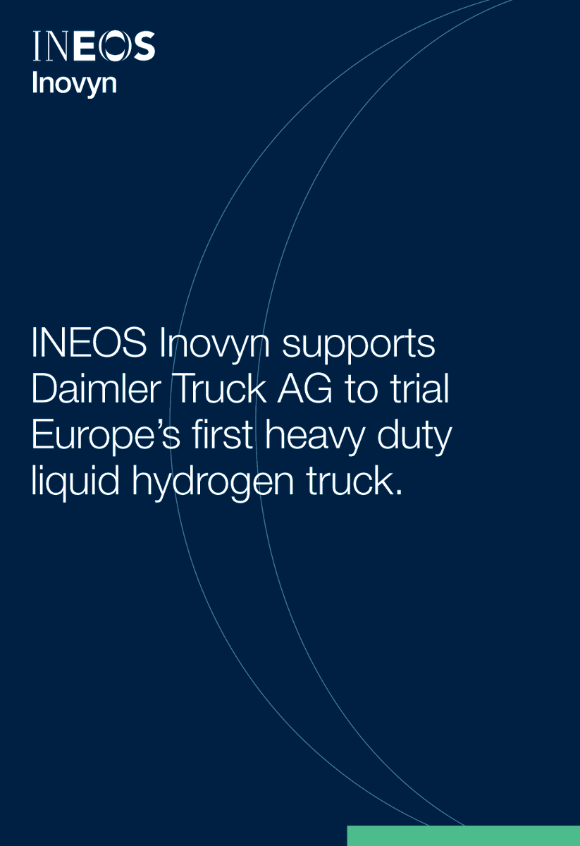 INOVYN_Official's tweet photo. Together with @DaimlerTruck and transport partner VERVAEKE, we're proudly supporting Europe's first heavy-duty liquid #hydrogen truck trial to help meet Europe's #NetZero targets and reduce CO2 transport emissions.

Read more: https://t.co/qwrhwL1sQa https://t.co/c2lFa1Mvnf