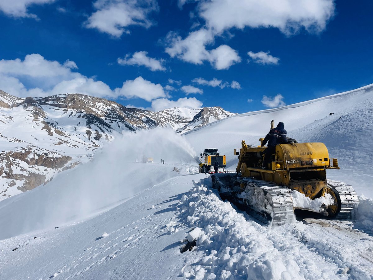 The Leh – Manali National Highway, which was closed in November last year following snowfall, was opened by the Border Roads Organisation (BRO) for the movement of army vehicles.