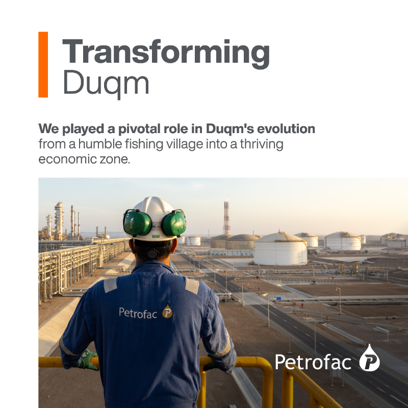 PetrofacGroup's tweet photo. Duqm Refinery wasn't just about constructing one of the Middle East's largest oil refineries; it signifies our deep-rooted commitment to Oman's economic and social advancement.

Learn how Petrofac played a pivotal role in Duqm's evolution 👇