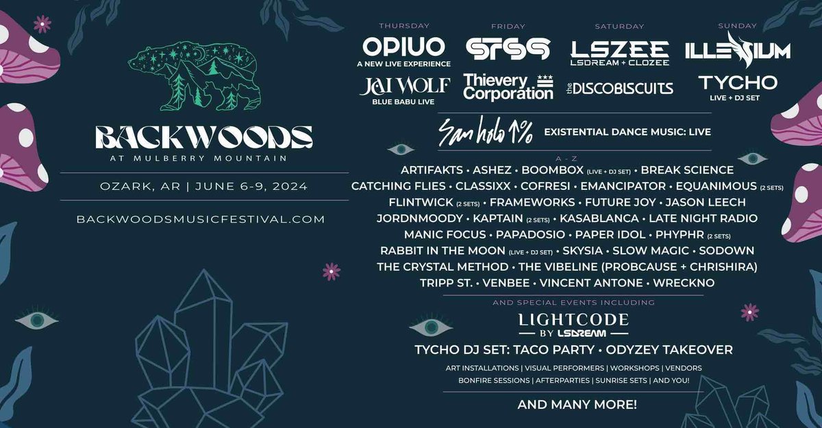 VividXtreme's tweet photo. Enter now for your chance at (2) Backstage Passes + $1,000 in merch = Meet &amp; Greets!! ⛰️ #backwoodsmf #musicfestivals #backwoods2024 https://t.co/7BYcHi8slU https://t.co/TW59Ns9gyb
