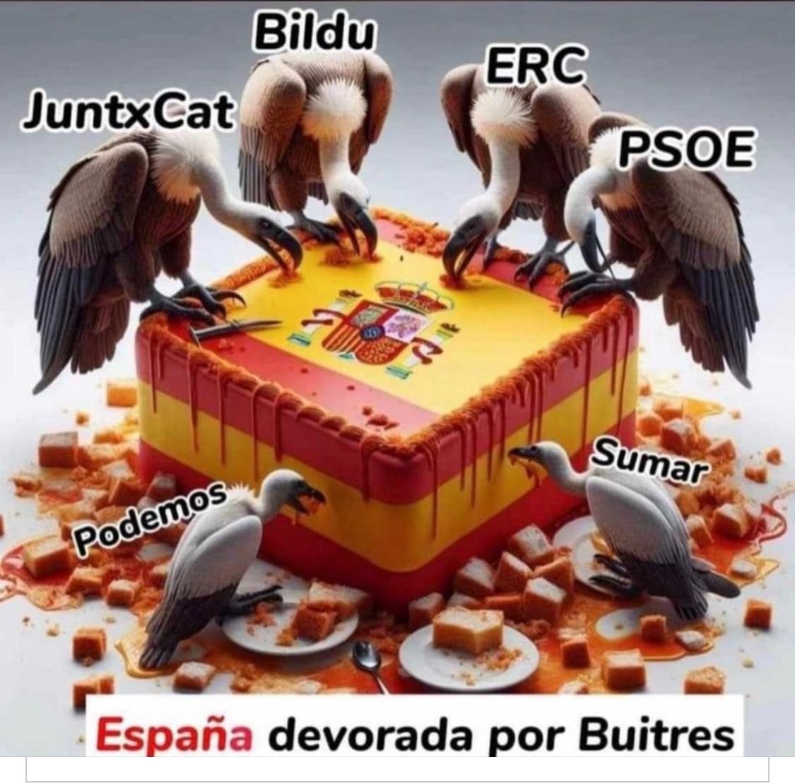 ¿Piensas que falta algún buitre en esta foto?