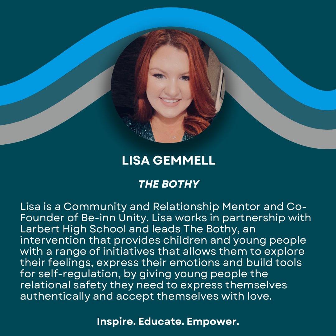 Speaker Spotlight🗣️✨ We can’t wait to welcome @LisaAnne031 to The Inspire, Educate & Empower Conference tomorrow. Shining a light on @The_Bothy and how we have shaped our interventions with #attachment and #love at the heart of our practice. #Relationships #Community 🌱💙🧠