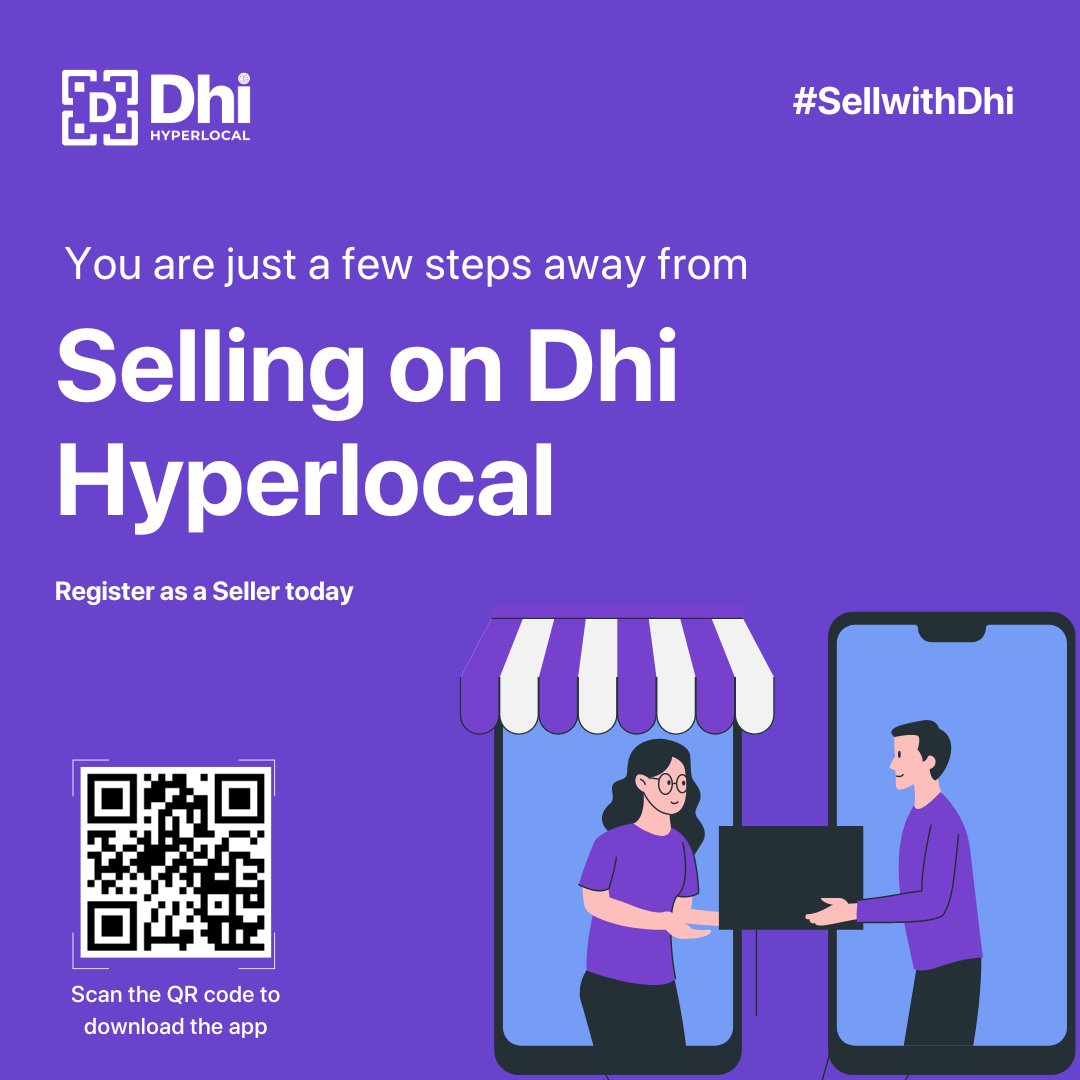 You are just a few steps away from Selling on Dhi Hyperlocal
🛒 Register as a Seller today!! sellerapp.dhihyperlocal.com/sign-up

🎉 Available on iOS and Android. 
Download now: 

➡️ Android: play.google.com/store/apps/det…
➡️ iOS: apps.apple.com/us/app/dhi-hyp…

#SellWithDhi #HyperlocalSelling