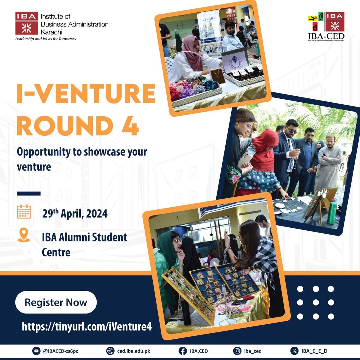 Opportunity Alert : I-VENTURE Round 4! Calling all IBA students with groundbreaking ideas and startups. This is your moment to shine! Present your innovations, gain valuable insights, and connect with like-minded individuals. 1/2