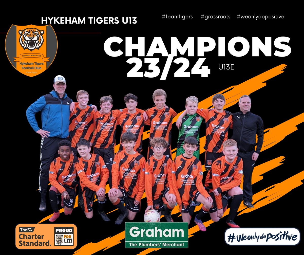 CONGRATULATIONS to our Under 13's who secured their league title with a game to spare thanks to an impressive 5-1 victory. This team has been rebuilt from what was a squad of only 3 players at one point. Well done to all involved!
