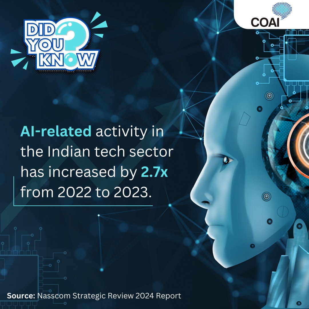 India is upping its ante for #AI revolution! AI-related activity in the tech sector has seen a boom by 2.7x from 2022 to 2023, setting the stage for a future powered by artificial intelligence. Let’s embrace this transformation and propel #DigitalIndia forward. #DigitalIndia…