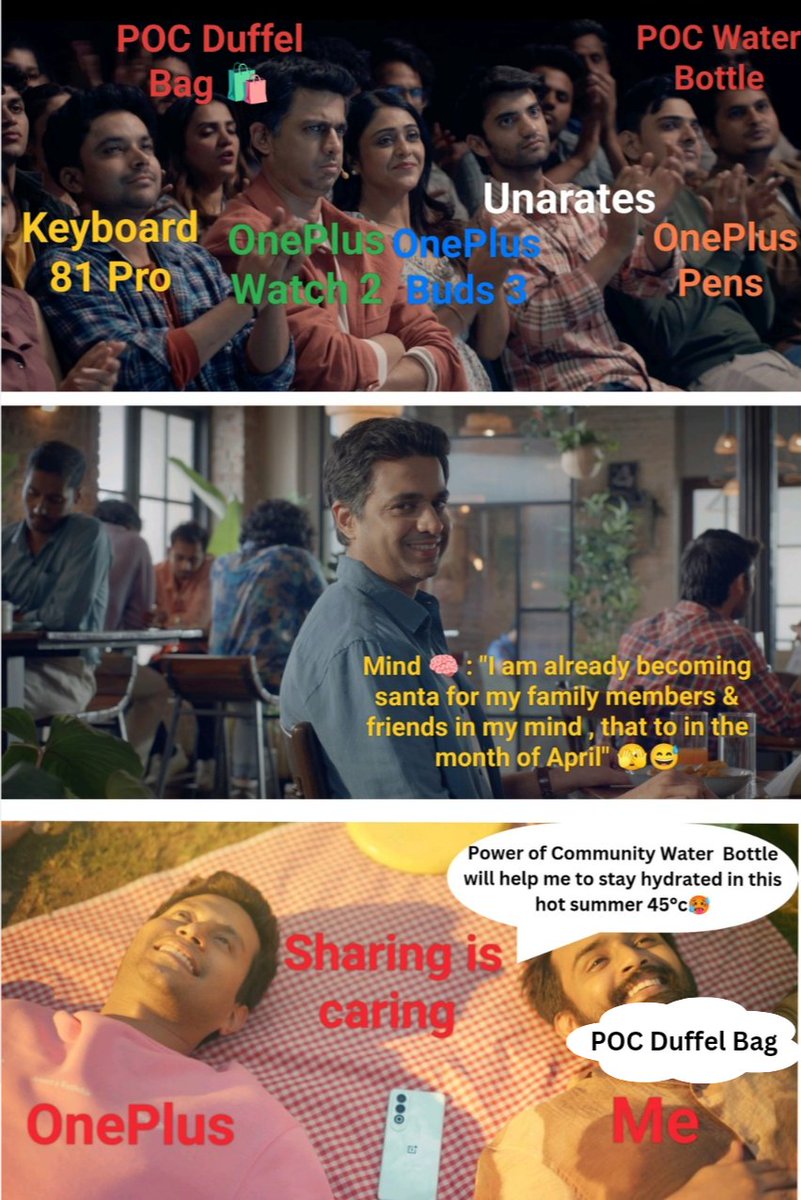 Pilot_Hp's tweet photo. @oneplus @unarates 🎁3️⃣ #OnePlusBuds3 -myself,mom & sister
🎁3️⃣ @unarates-🥈Me,🥇Sister
🎁2️⃣ @oneplus Pens-Our office
🎁2️⃣ #OnePlusWatch2's -Mom & Dad(both want this for exercise)
2️⃣ #Keyboard81Pro's-My desk,Dad's office
2️⃣ #POC WaterBottles-Me(as a POC core user),sister
1️⃣ #POC DuffelBag-For needy https://t.co/yYMga3l3ac