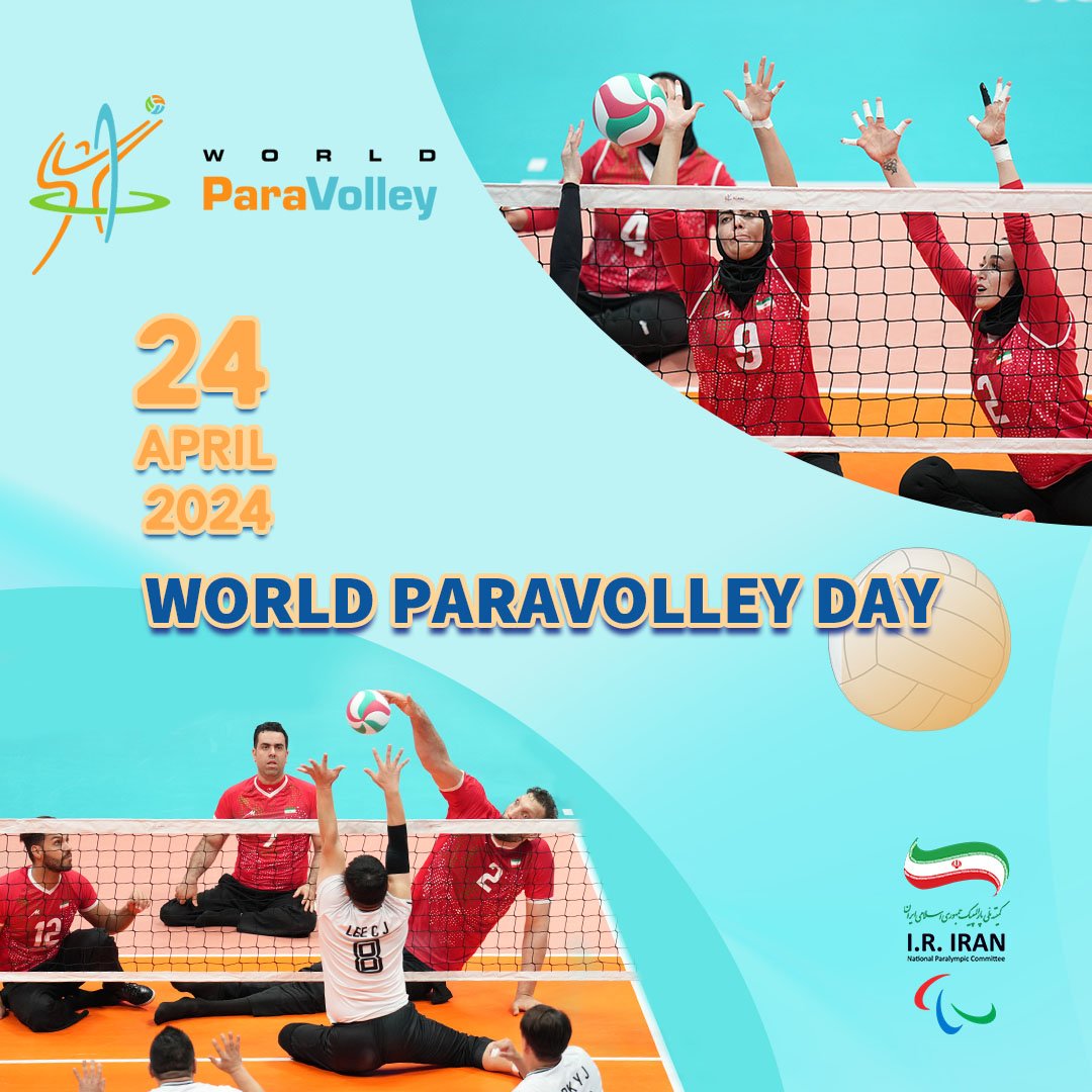 Happy World ParaVolley Day!
paralympic.ir/u/3GV 
🎉🏆🏐

#2024WPVDay
#TEAMIRAN
#IranSittingVolleyball
@ParaVolley @asianparalympic