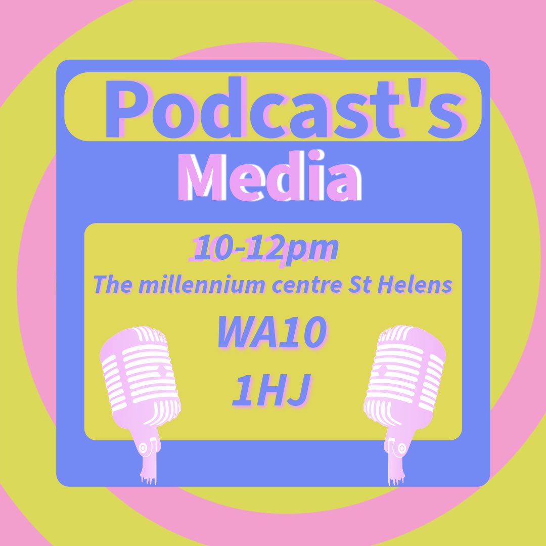 Today’s media/podcast group today at the millennium centre St Helens 10-12pm. Come down and see what it’s all about or can get involved. #media #podcasts #group #youtube #jft #readings #connection #communitysupport @tnlcommunityfund @StHWellbeing @CGLStHelens @sthelensstar