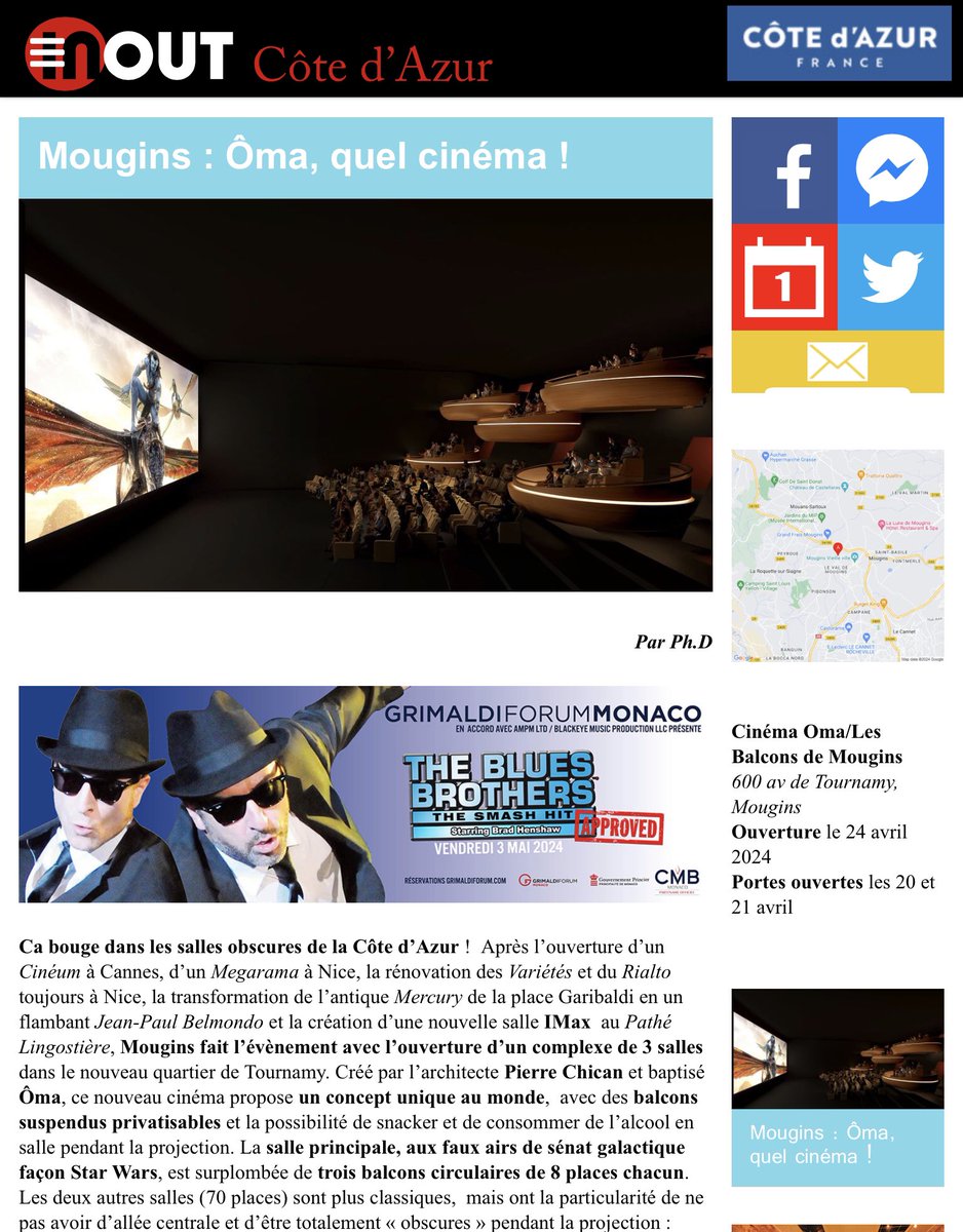 Premier jour pour le nouveau #cinéma de #Mougins #CotedAzurFrance inout-cotedazur.com/2024/04/05/mou…