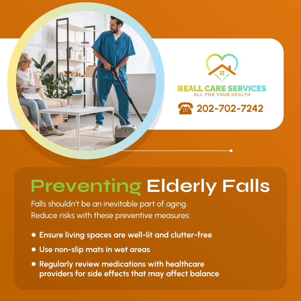 Making a few adjustments at home can significantly decrease the risk of falls for older people. Let’s make safety a priority for our loved ones. 

#FrederickMD #HomeHealthCare #FallPrevention