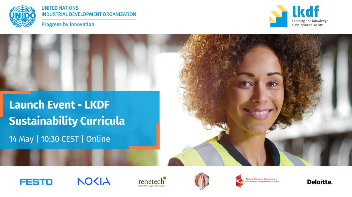 🌿Join the LKDF Sustainability Curricula Launch! Discover how #UNIDO’s @LKDFacility is shaping a #SustainableFuture by bridging the #skills gap. 📅 May 14 ⏰ 10:30-12:00 (CEST) 🔗 Register: events.teams.microsoft.com/event/c6975a7a…